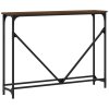 Konzolový stolek hnědý dub 102 x 22,5 x 75 cm kompozitní dřevo 834134
