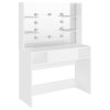 Kosmetický stolek s LED světly 100 x 40 x 135 cm MDF bílý 331538