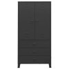 Industriální šatní skříň černá 90 x 50 x 180 cm kov 339613