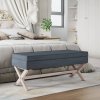 Stolička s úložným prostorem tmavě šedá 110x45x49 cm samet 344526