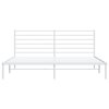 Kovový rám postele s čelem bílý 183 x 213 cm 352373