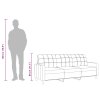 3místná pohovka černá 180 cm textil 359103