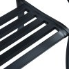 Zahradní lavice 125 cm černá ocel 47942