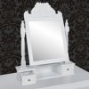 Toaletní stolek s hranatým sklopným zrcadlem MDF 60628
