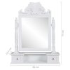 Toaletní stolek s hranatým sklopným zrcadlem MDF 60628
