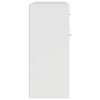 Příborník bílý s vysokým leskem 88x30x70 cm kompozitní dřevo 800681