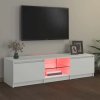 TV skříňka s LED osvětlením bílá 140 x 40 x 36 cm 804292