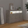Příborník s LED osvětlením betonově šedý 115,5 x 30 x 75 cm 804341