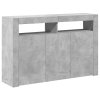 Příborník s LED osvětlením betonově šedý 115,5 x 30 x 75 cm 804341