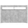 Příborník s LED osvětlením betonově šedý 115,5 x 30 x 75 cm 804341
