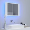 LED koupelnová skříňka se zrcadlem bílá 60 x 12 x 45 cm akryl 804956
