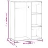 Šatní skříň kouřový dub 80 x 40 x 110 cm kompozitní dřevo 815978