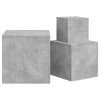 Odkládací stolky 3 ks betonově šedé kompozitní dřevo 808589