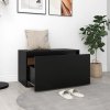 Lavice do předsíně 80 x 40 x 45 cm černá kompozitní dřevo 808667