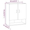 Nástěnná skříňka kouřový dub 60 x 31 x 70 cm kompozitní dřevo 817588