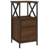 Noční stolky 2 ks hnědý dub 34 x 35,5 x 70 cm kompozitní dřevo 825952
