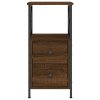 Noční stolky 2 ks hnědý dub 34 x 35,5 x 70 cm kompozitní dřevo 825952