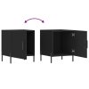 Noční stolky 2 ks černé 40 x 40 x 50 cm kompozitní dřevo 827583