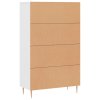 Skříň highboard bílá 69,5 x 31 x 115 cm kompozitní dřevo 828284