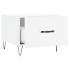 Konferenční stolky 2 ks lesklé bílé 50x50x40cm kompozitní dřevo 829385