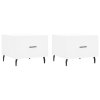 Konferenční stolky 2 ks bílé 50 x 50 x 40 cm kompozitní dřevo 829429