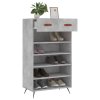 Botník betonově šedý 60 x 35 x 105 cm kompozitní dřevo 829584