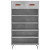 Botník betonově šedý 60 x 35 x 105 cm kompozitní dřevo 829584