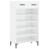 Botník bílý s vysokým leskem 60 x 35 x 105 cm kompozitní dřevo 829614