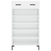 Botník bílý s vysokým leskem 60 x 35 x 105 cm kompozitní dřevo 829614
