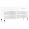 Botník bílý s vysokým leskem 102 x 35 x 55 cm kompozitní dřevo 829718
