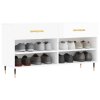 Botník bílý s vysokým leskem 102 x 35 x 55 cm kompozitní dřevo 829718