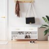 Botník bílý s vysokým leskem 102 x 35 x 55 cm kompozitní dřevo 829718