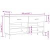 Botník bílý s vysokým leskem 102 x 35 x 55 cm kompozitní dřevo 829758