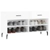 Botník bílý s vysokým leskem 102 x 35 x 55 cm kompozitní dřevo 829758