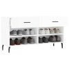 Botník bílý s vysokým leskem 102 x 35 x 55 cm kompozitní dřevo 829758