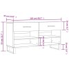 Botník bílý s vysokým leskem 102 x 35 x 55 cm kompozitní dřevo 829766