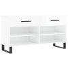 Botník bílý s vysokým leskem 102 x 35 x 55 cm kompozitní dřevo 829766