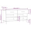 Botník bílý s vysokým leskem 102 x 35 x 55 cm kompozitní dřevo 829726