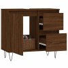 Koupelnová skříňka hnědý dub 65 x 33 x 60 cm kompozitní dřevo 831611