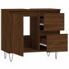 Koupelnová skříňka hnědý dub 65 x 33 x 60 cm kompozitní dřevo 831611