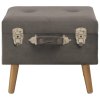 Stolička s úložným prostorem 40 cm šedá samet 329253