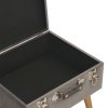 Stolička s úložným prostorem 40 cm šedá samet 329253
