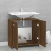 Koupelnová skříňka hnědý dub 60 x 33 x 60 cm kompozitní dřevo 815527