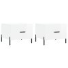 Konferenční stolky 2 ks lesklé bílé 50x50x40cm kompozitní dřevo 829417
