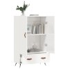 Skříň highboard lesklá bílá 69,5 x 31 x 115 cm kompozitní dřevo 828206