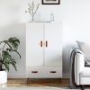 Skříň highboard lesklá bílá 69,5 x 31 x 115 cm kompozitní dřevo 828206