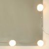 Toaletní stolek s LED kouřový dub 60 x 40 x 140 cm 820442