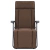 Skládací zahradní židle s poduškami 2 ks hnědé 44321