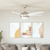 Ozdobný stropní ventilátor se světlem 128 cm bílý 50538