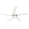 Ozdobný stropní ventilátor se světlem 128 cm bílý 50538